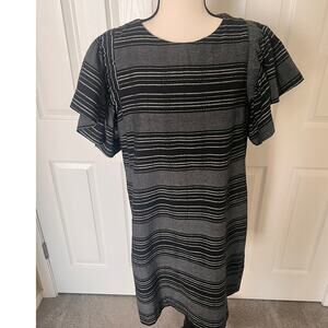 Small  Moon River x Anthropologie Denmark Striped Flutter Sleeve Mini Dress